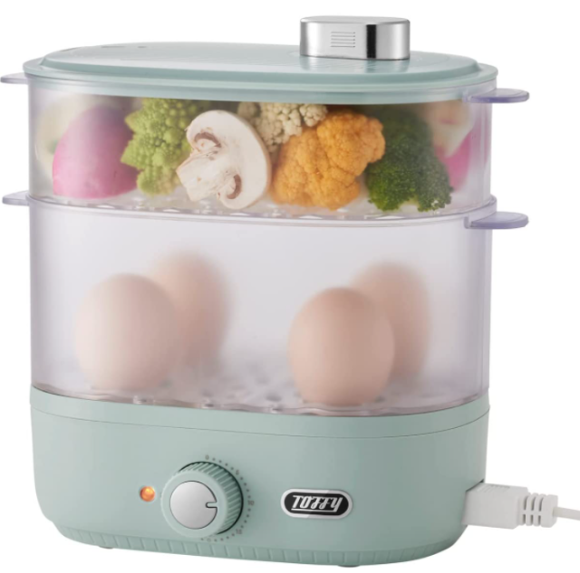 Toffy 緊湊型蒸鍋 K-FS1 蒸煮 帶定時 煮雞蛋 蒸蛋糕 離乳食