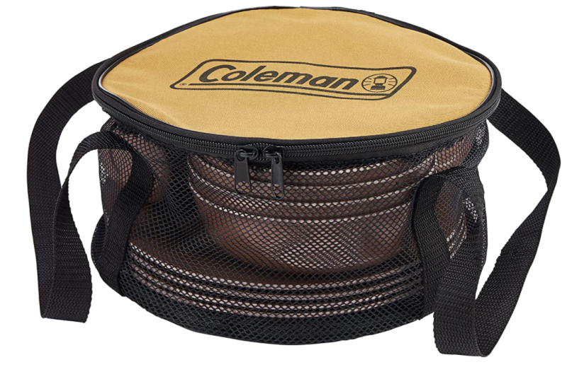 日本 Coleman 琺琅餐盤 2205761 四人份 環保餐具 露營 餐具套裝 帶手提箱