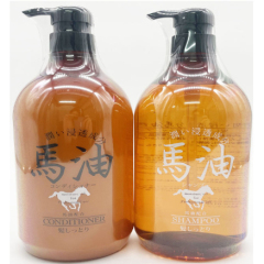 馬油成分配合 洗髮精 潤髮乳 1000ml 日本製 控油 深層滋潤 無矽溫和配方