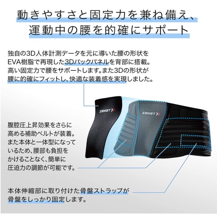 ZAMST ZW系列 護腰 籃球 足球 排球 網球 跑步 健身 運動 一般日常生活 透氣