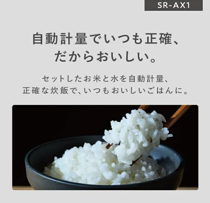 Panasonic 2023新款 自動計量IH電鍋SR-AX1 無洗米專用