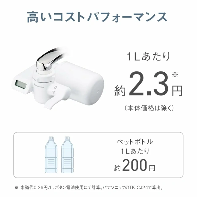 Panasonic水龍頭淨水器 蛇口直結型 TK-CJ24 TK-CJ14 24年款