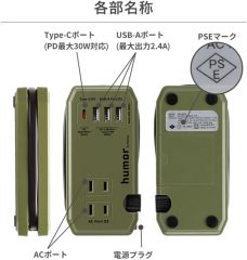 Humor Handy Plus 充電器 插座 USB TYPE-C 多功能 露營