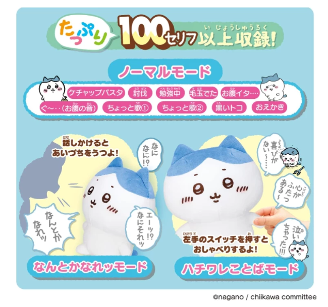 BANDAI 萬代 吉伊卡哇 毛絨有聲玩偶 互動玩偶 chiikawa