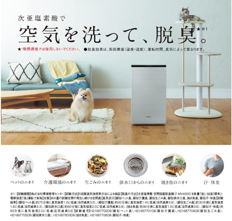 國際牌 Panasonic Diaino 空氣淨化加濕器 次氯酸空間消毒除臭 F-MV4300