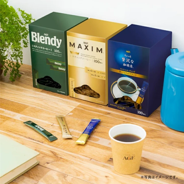 AGF Blendy 無糖黑咖啡 隨身包 100本/盒 即溶咖啡 濃咖啡 沖泡飲品 送禮自用