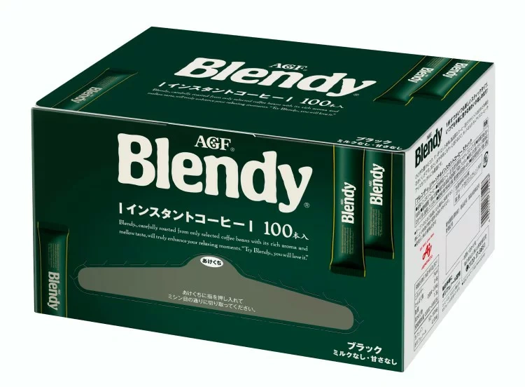 AGF Blendy 無糖黑咖啡 隨身包 100本/盒 即溶咖啡 濃咖啡 沖泡飲品 送禮自用