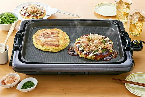 Tiger 虎牌 電爐三件組 章魚燒帶蓋 褐色 CRV-G301/CRC-B302