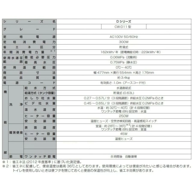 INAX 溫水沖洗加熱馬桶座圈淋浴馬桶座 D型系列純白色 CW-D11