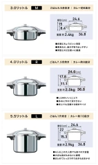 朝日輕金屬 高壓鍋IH燃氣火兼容壓力鍋日本製造烹飪簡易烹飪大容量3L/4L/5.5L