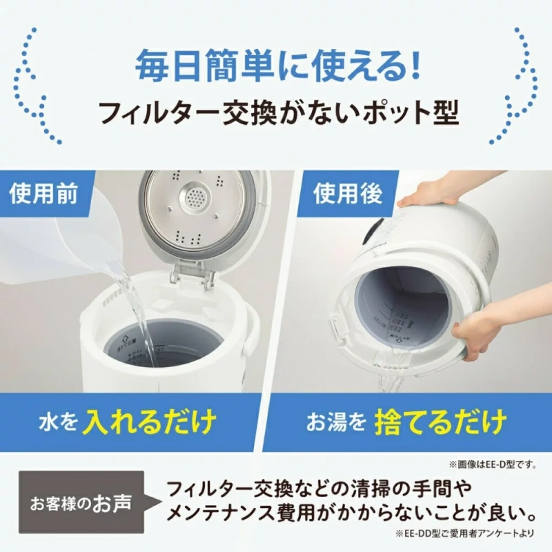 象印 ZOJIRUSHI 蒸氣式 加濕器 EE-RT35 2.2L 白色款 24年款