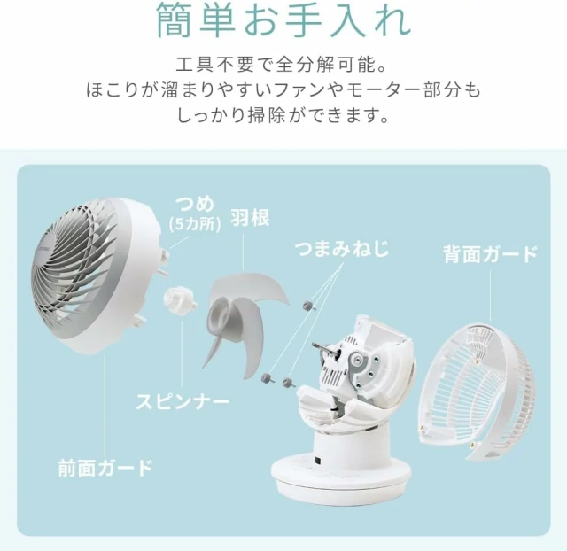 IRIS愛麗思 清淨循環扇PCF-SDC15T 白色 電風扇 24年款