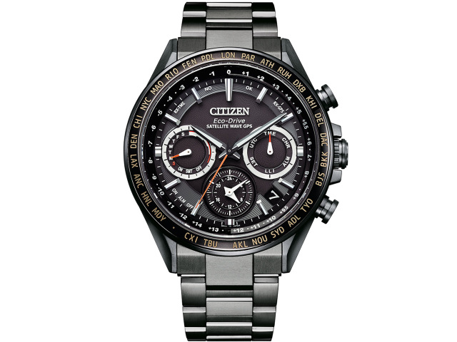 CITIZEN 星辰錶 GPS 系列 限量GPS衛星對時光動能手錶(CC4014-62E)-44mm-黑面鈦帶