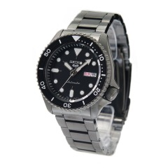 SEIKO 精工錶 5 Sports 系列潮黑機械錶 4R36-07G0SD(SRPD65K1)-42mm-黑面鋼帶