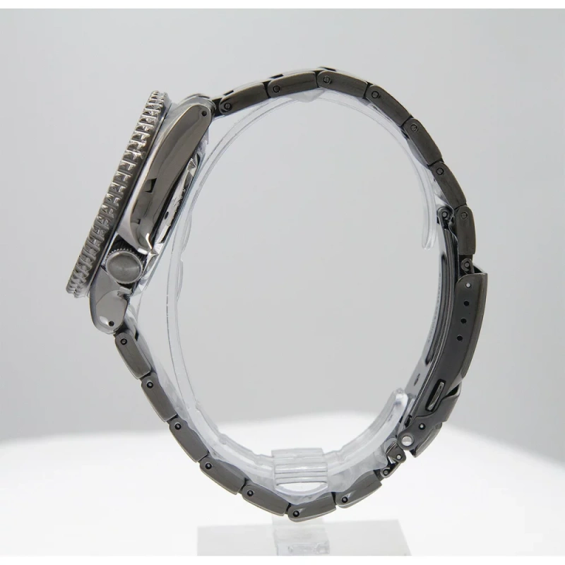 SEIKO 精工錶 5 Sports 系列潮黑機械錶 4R36-07G0SD(SRPD65K1)-42mm-黑面鋼帶