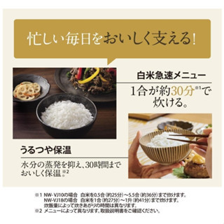 象印 Zojirushi NW-VJ10 NW-VJ18