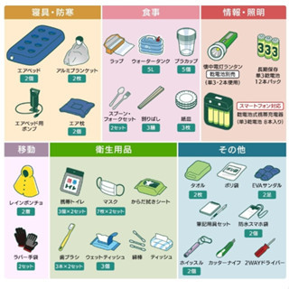 IRIS OHYAMA 防災用品 防災背包 防災套裝 31件 40件 44件 BS131