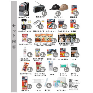 HIH 防災背包 防災用品 2人 用防災套裝 防災用品套裝