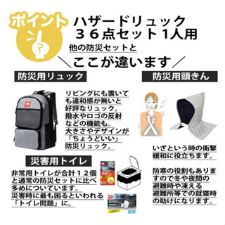 HIH 防災背包 防災用品 1人 用防災套裝 防災用品套裝