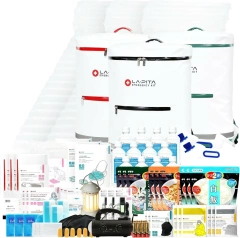 LA・PITA 地震 停電 防灾套装 高级3人用防灾背包 紧急用携带袋 含稅空運