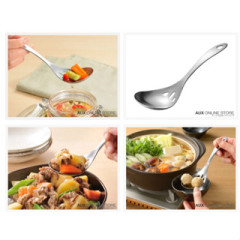 AUX 廚房調理器具 日本製 瀝水勺 日式夾 麵粉篩 捲曲勺 食品夾 湯勺 不鏽鋼 洗碗機清洗
