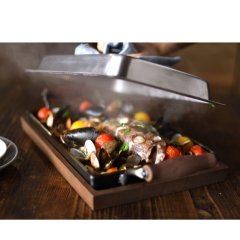 日本 AUX 鐵板燒 附方形蓋 日本製 牛排 海鮮 烤肉 家用 戶外