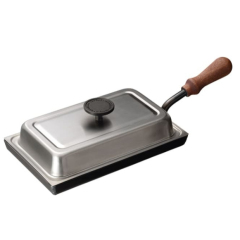 日本 AUX 鐵板燒 附方形蓋 日本製 牛排 海鮮 烤肉 家用 戶外