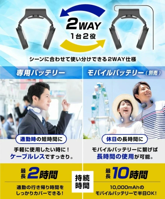 THANKO Neck cooler 頸掛式冷氣機 SLIM 風扇 降溫器 TKNNC22 附電池