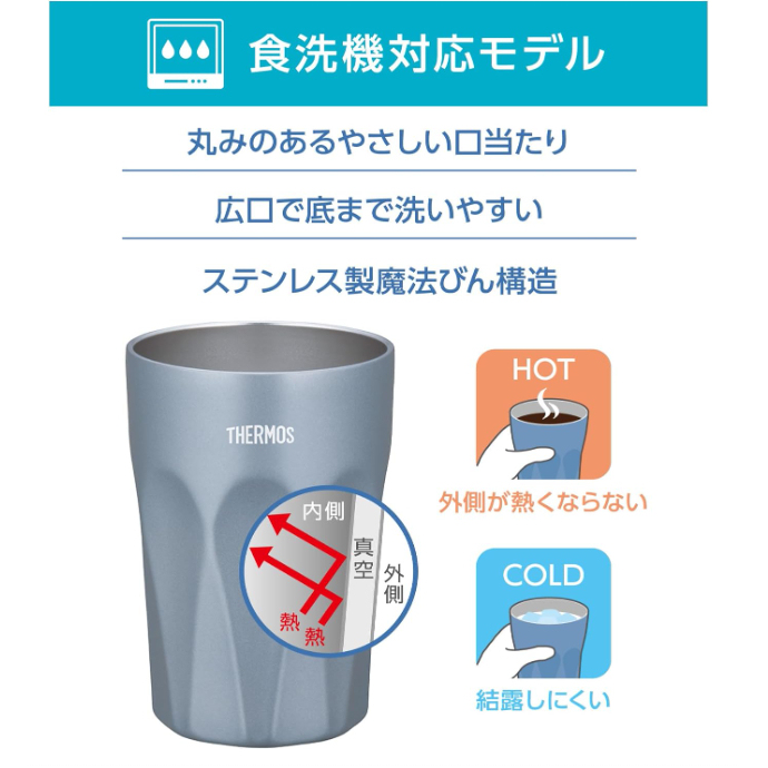 THERMOS 真空隔熱杯 JTC-300 JTC-400 新款 洗碗機對應 保冷杯