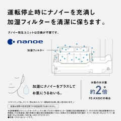 Panasonic 蒸發式加濕器 納米水離子技術 FE-KX07C 25年款