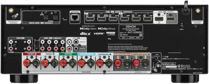 DENON AV環繞擴大機8K HDR10+ EARC對應 AVC-X2850H 25年款
