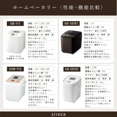 Siroca 全自動麵包機[29菜單/最大2公斤/附餅機/食譜] SHB-712