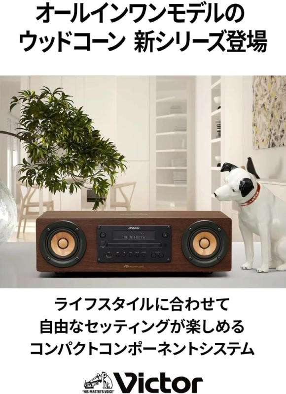 JVC 木質振膜 床頭音響 桌上型音響 CD Bluetooth USB EX-D6