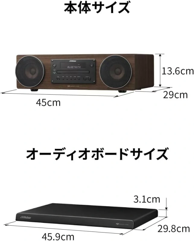 JVC 迷你組合音響 藍牙木質振膜系列 EX-D6SET套裝 24年款