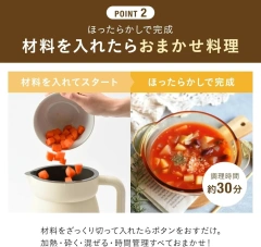 BRUNO 自動烹飪鍋 湯鍋 食物湯 0.6L BOE126 25年款