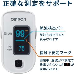 OMRON 歐姆龍 HPO-104 血氧機 血氧濃度計 脈搏血氧儀 SpO2測量 血氧飽和度 脈搏數 成人・兒童適用