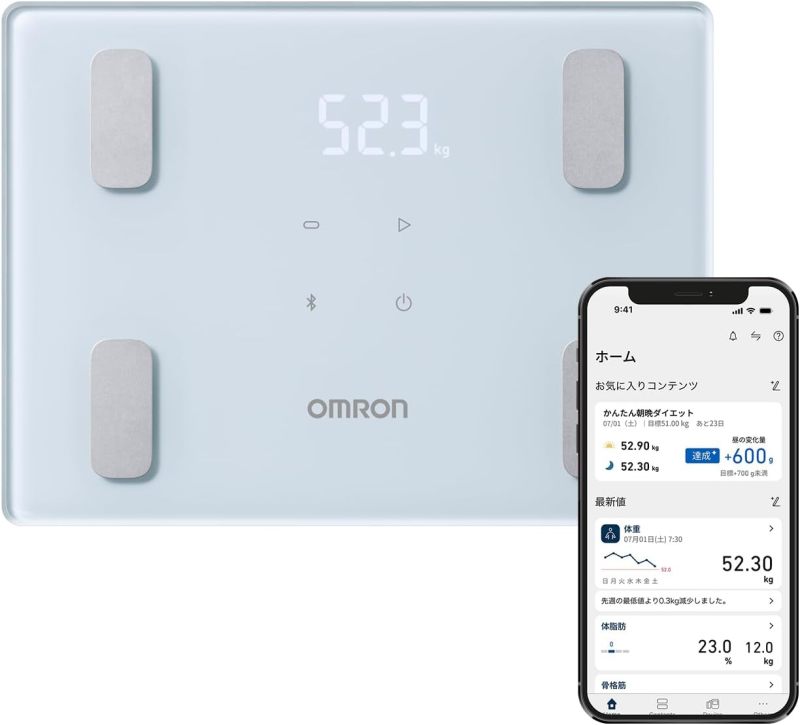 OMRON 歐姆龍 KRD-403T-B 體重體組成計 智慧體脂計 藍牙連線 自動傳輸 體脂肪率 BMI 骨骼肌率 A4輕巧設