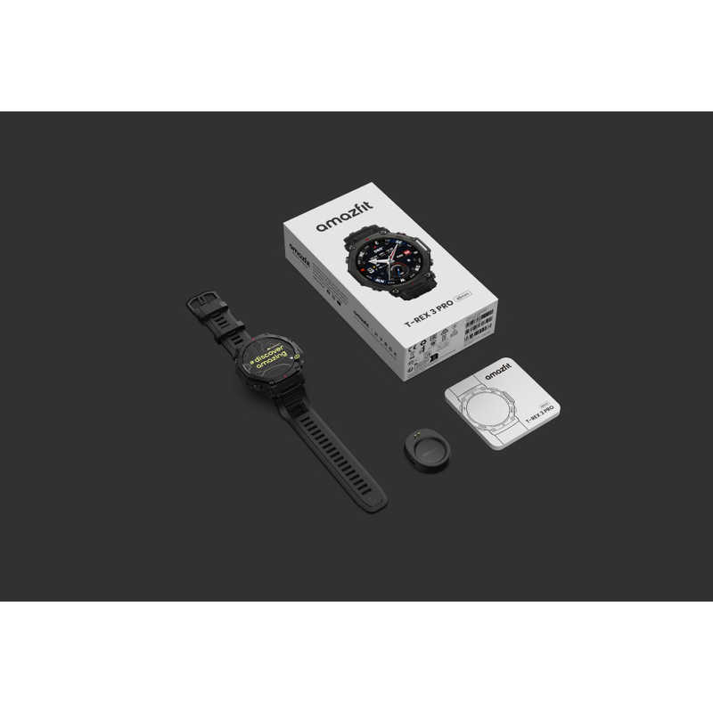 Amazfit T-Rex 3 Pro 智慧手錶 48mm Tactical Black 戰術黑｜GPS定位｜離線地圖｜健康監測｜藍牙通話