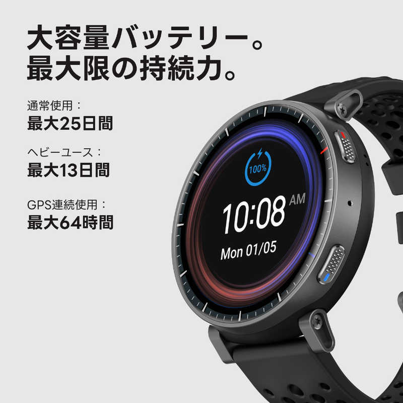 Amazfit Active Max 智慧手錶 SP170080-C01 黑色｜GPS定位｜健康監測｜藍牙通話｜長效續航｜多項運動模式｜心率監測｜