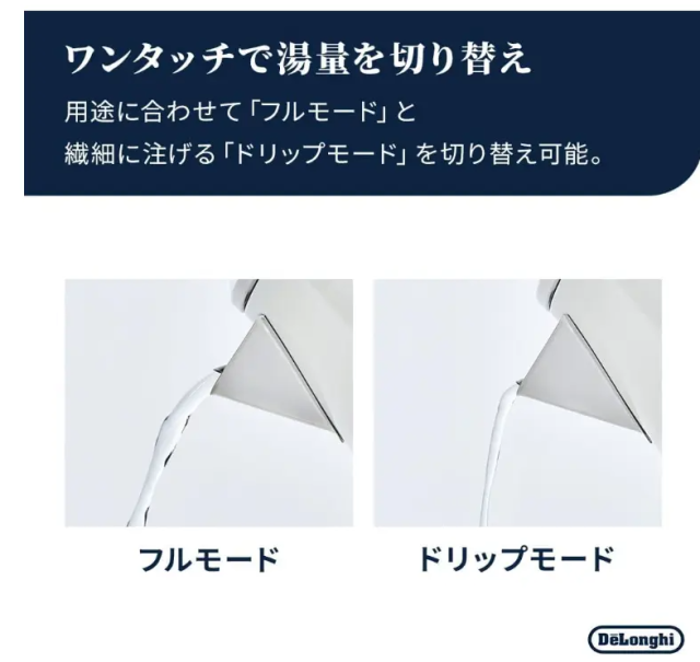 DeLonghi 不銹鋼電水壺 1L 溢漏設計 水量控制按鈕  防乾燒保護  KBOV1240J