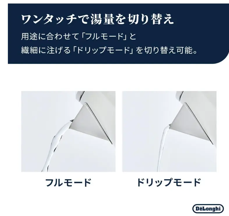 DeLonghi 不銹鋼電水壺 1L 溢漏設計 水量控制按鈕  防乾燒保護  KBOV1240J