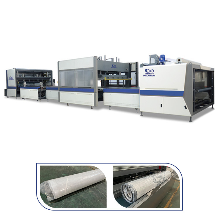 IF-BCR8 Full Automatic Mattress Compress Fold Roll & Packaging Machine