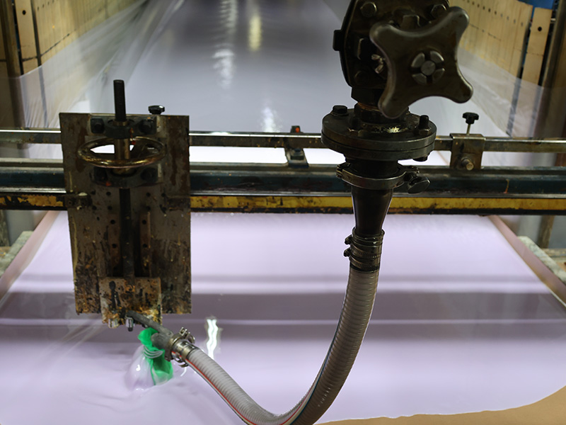 Initial stage of foam chemical reaction and expansion