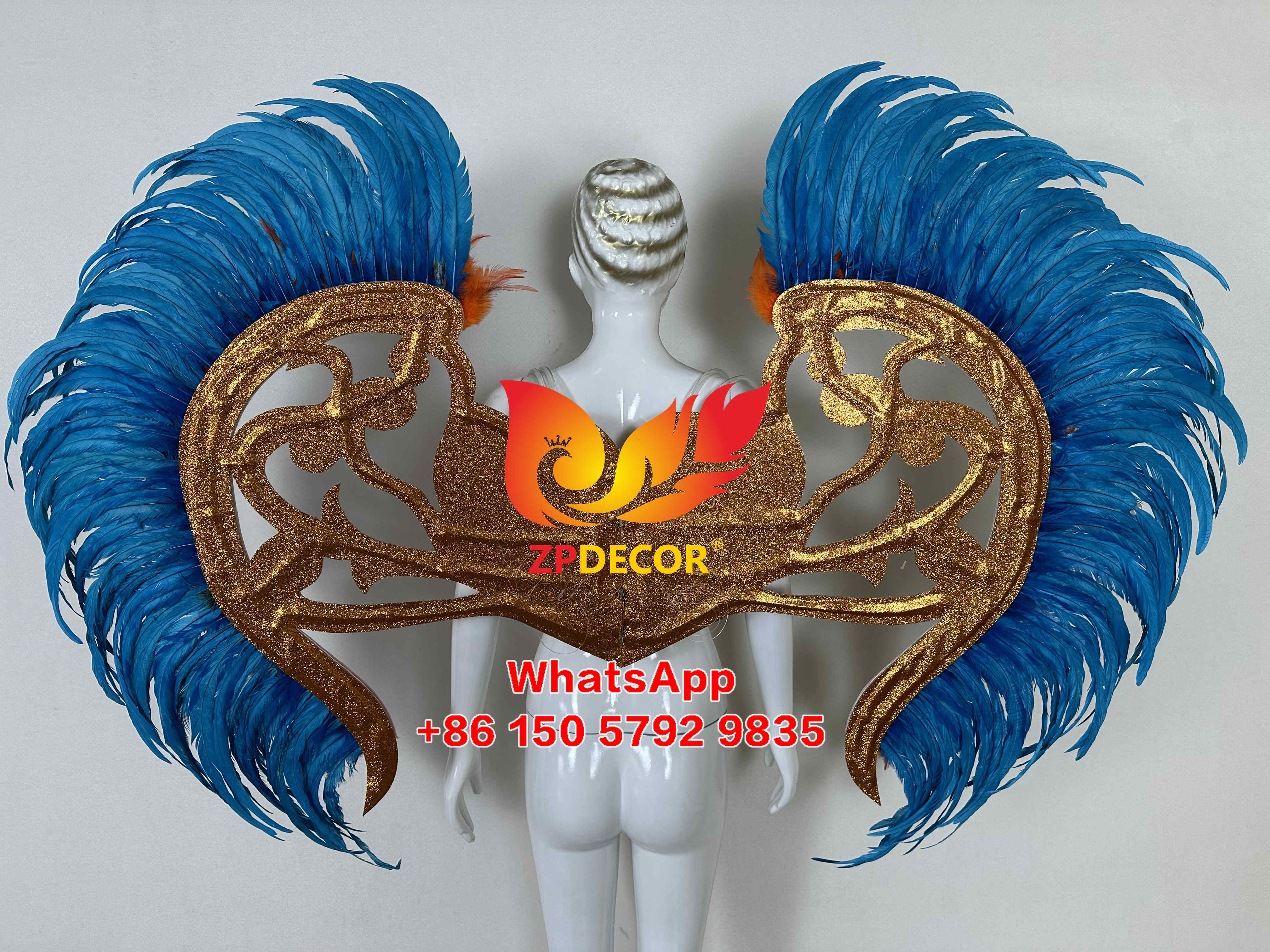 Zpdecor Supply Rooster Tail Feathers Trim Wing Backpack