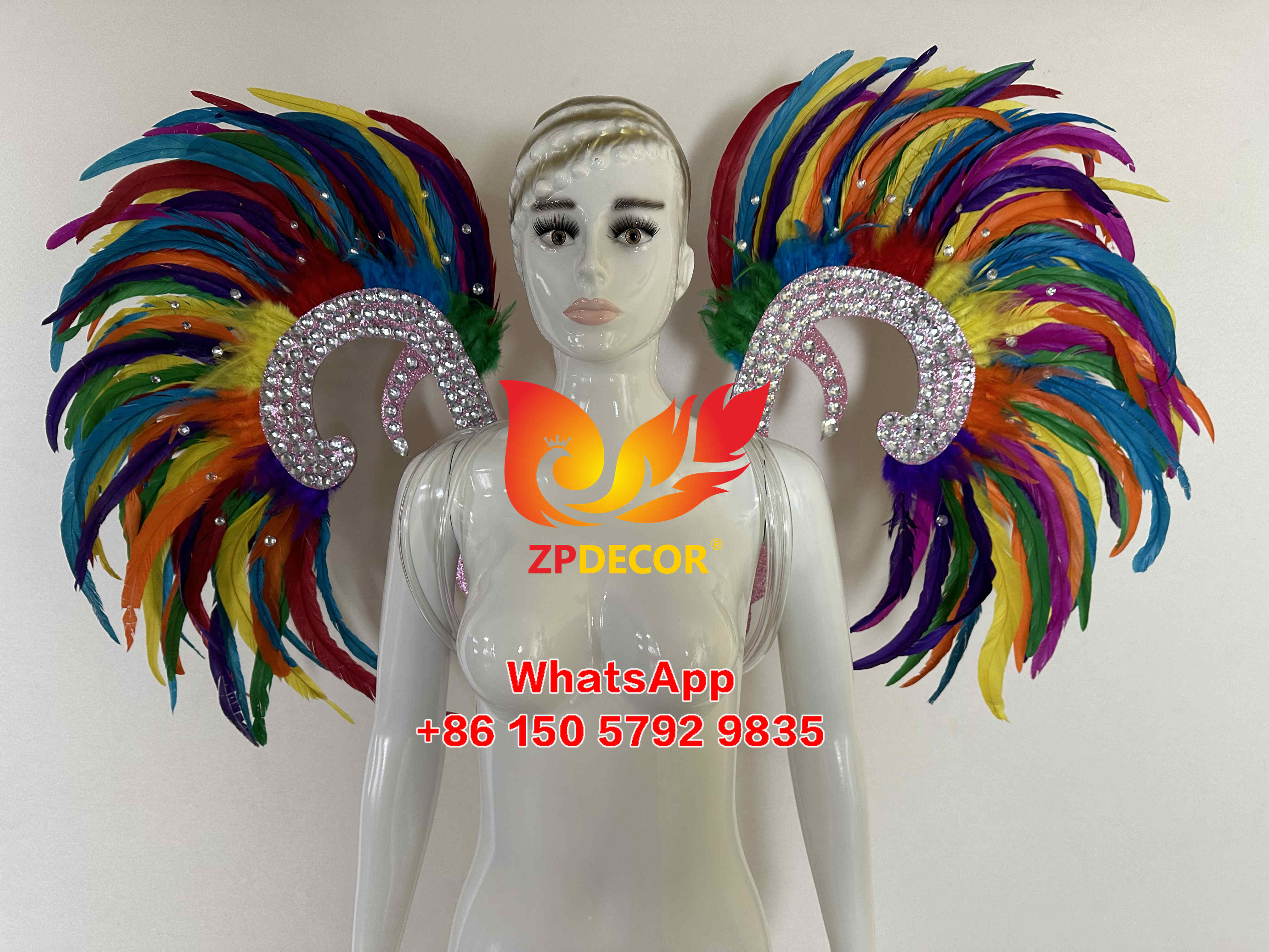 Zpdecor Wholsale Coque Feathers BackPack for Carnival Costumes