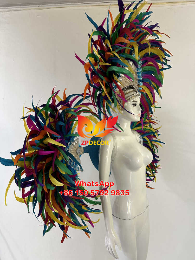 Zpdecor Feathers Handmade Rooster Tail Feathers Carnival Costumes Outfits