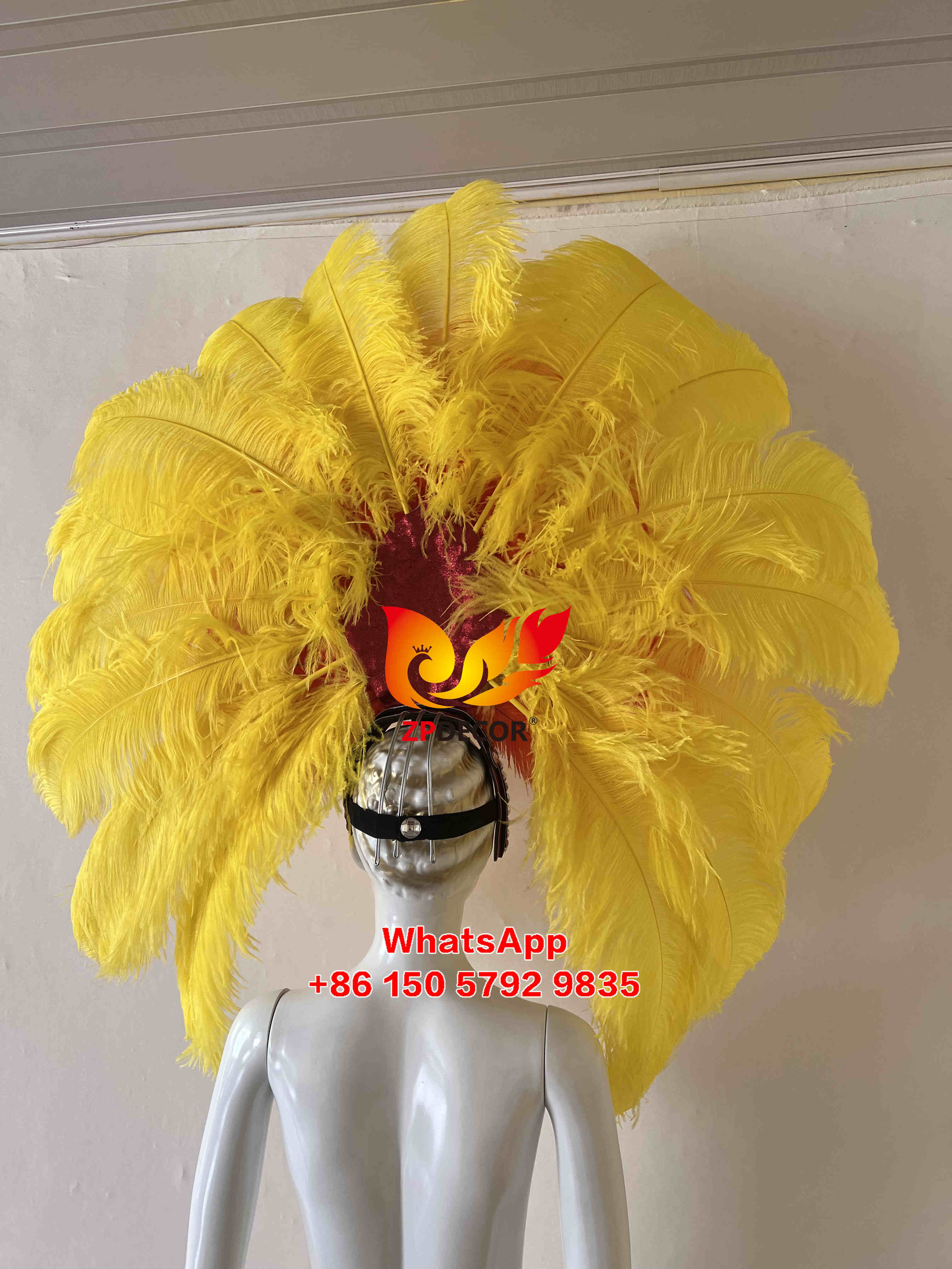 Zpdecor Made Ostrich Feathers Headpiece