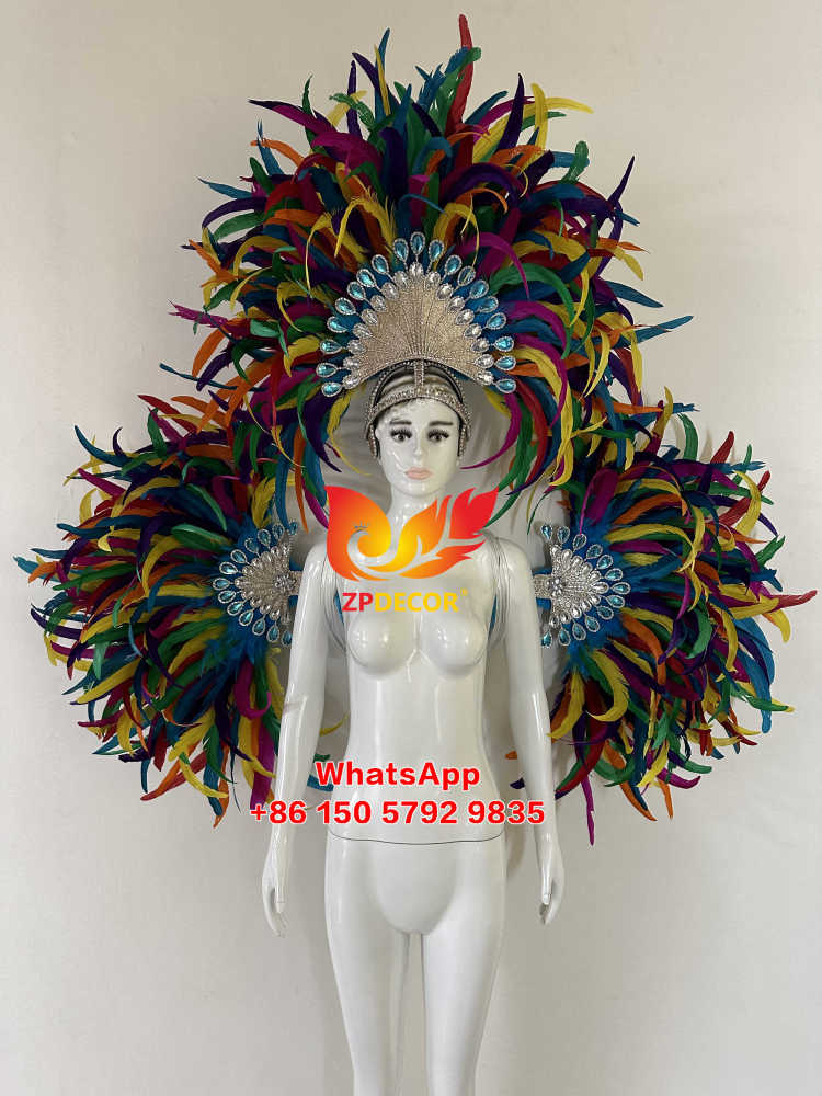 Zpdecor Feathers Handmade Rooster Tail Feathers Carnival Costumes Outfits
