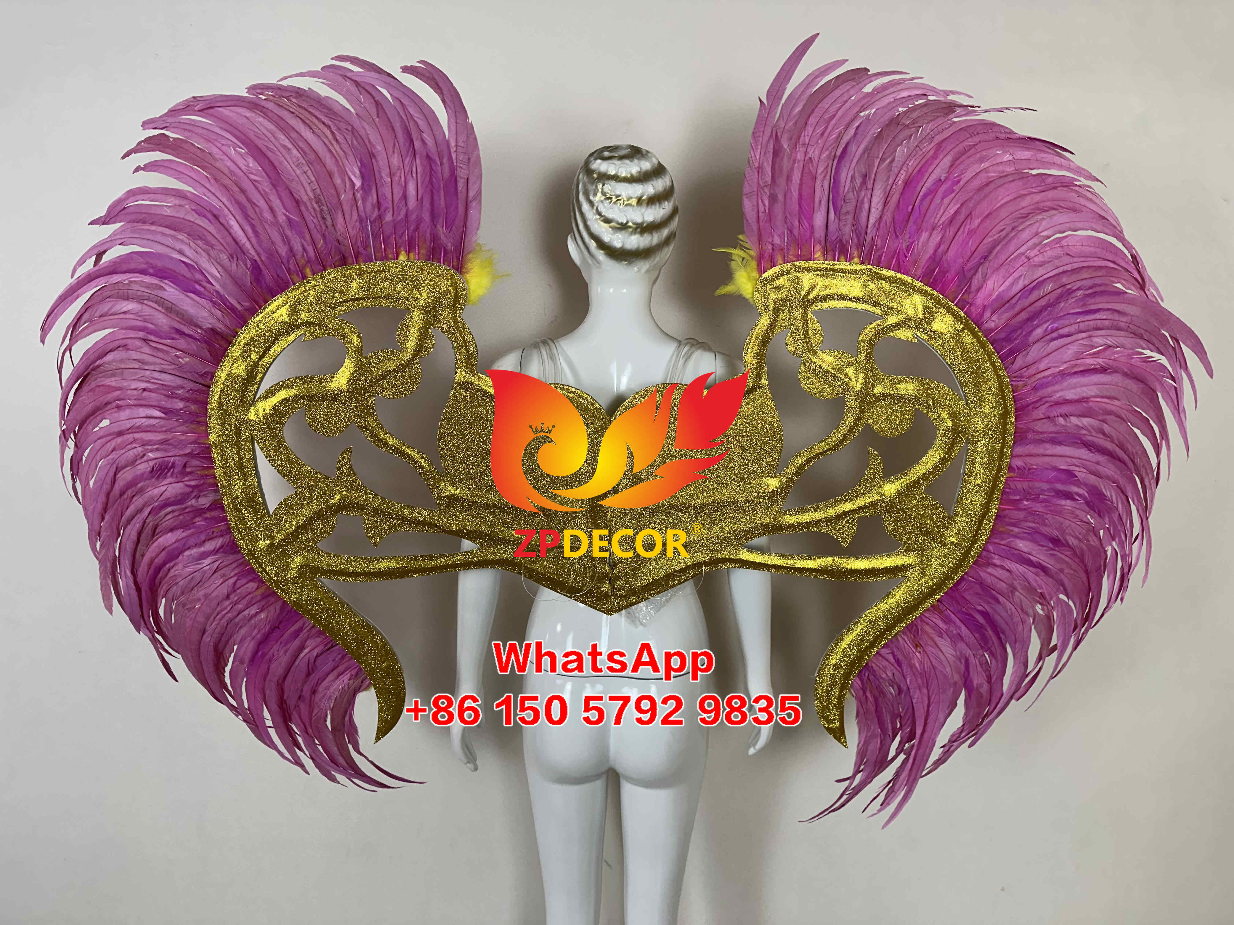 Zpdecor Handmade Rooster Tail Feathers Carnival Costumes Outfits