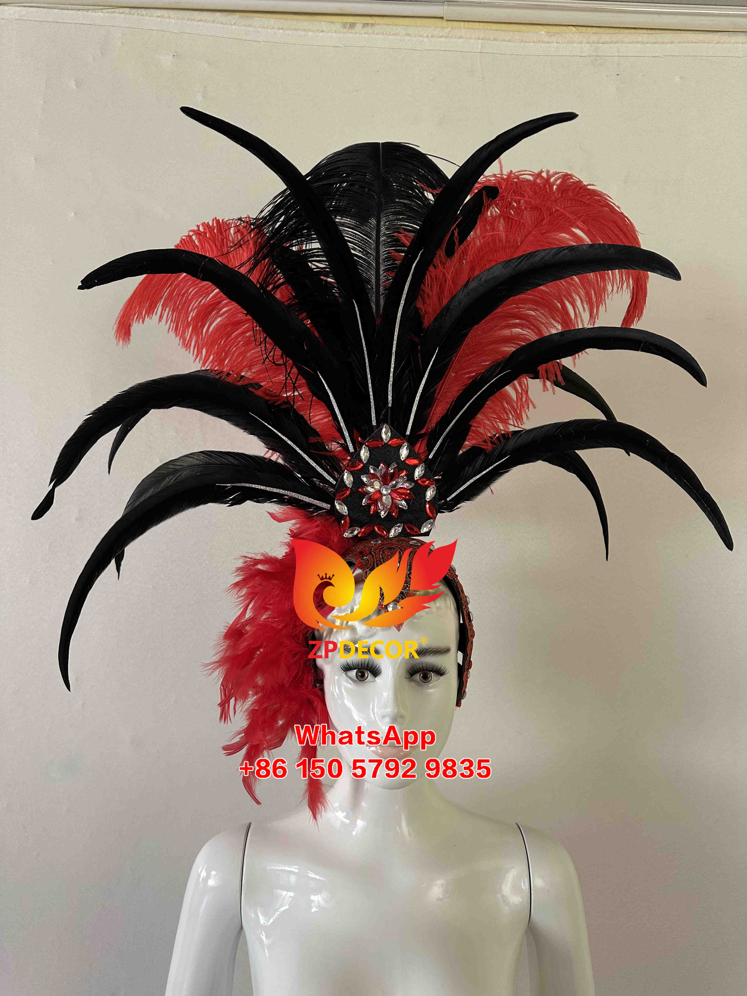 Zpdecor Feathers Supply Rooster Headpiece